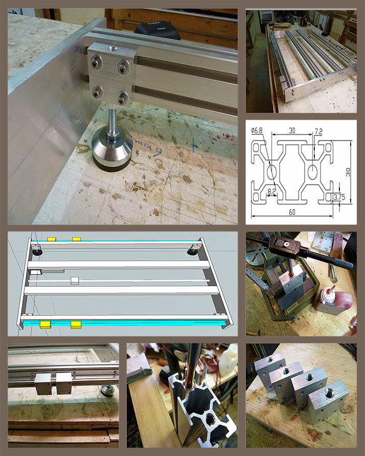 محور x دستگاه cnc